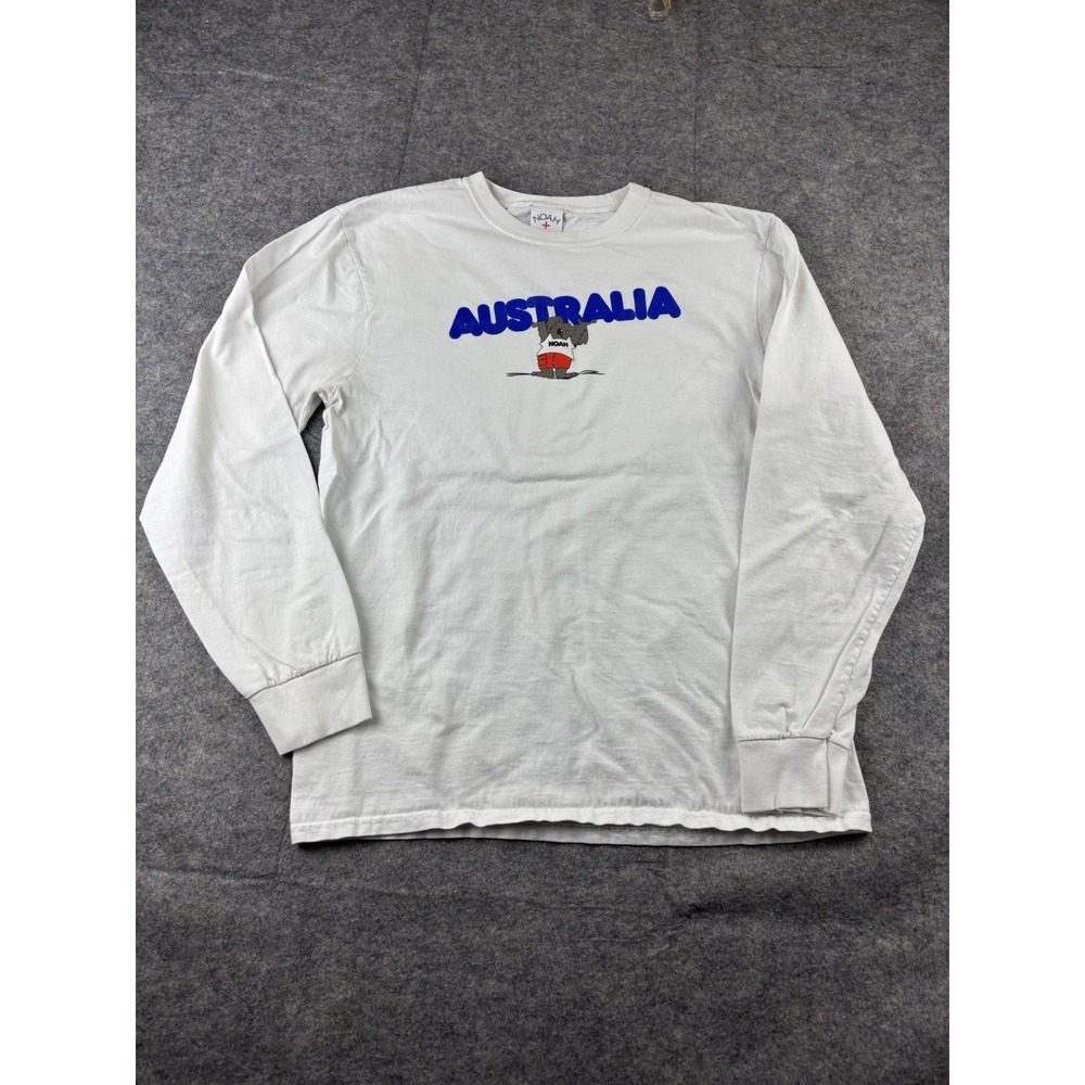 NOAH‎ Men's Size M Australia Koala Long Sleeve Crewneck Graphic T-Shirt SEE